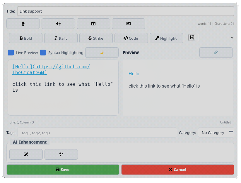 HaqotePad Wiki Links