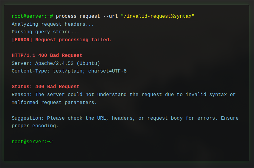 400 Bad Request Preview